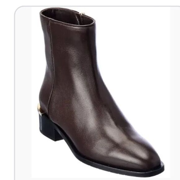 Aquatalia Pull On Midnight Brown Leather Boots - Picture 1 of 7